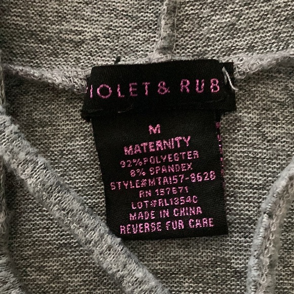 Violet and Ruby Maternity Hoodie - Picture 2 of 3